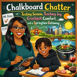 Cover art for Chalkboard Chatter: Testing Season, Teaching Joy, Crockpot Comfort, and a Springtime Getaway